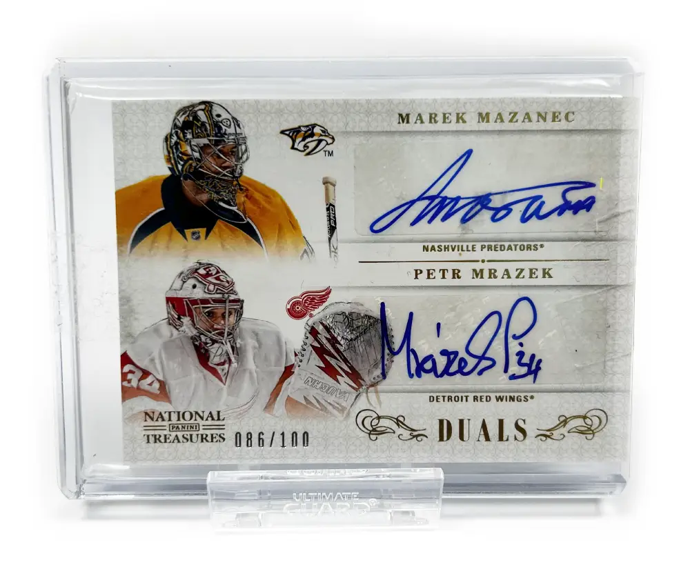 Marek Mazanec & Petr Mrázek Dual Autograph Card 86/100