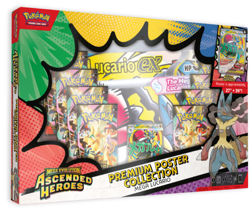 Pokémon TCG: Ascended Heroes Premium Poster Collection Mega Lucario