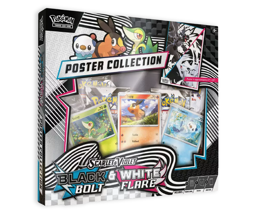 Pokémon TCG: Black Bolt and White Flare Unova Poster Collection